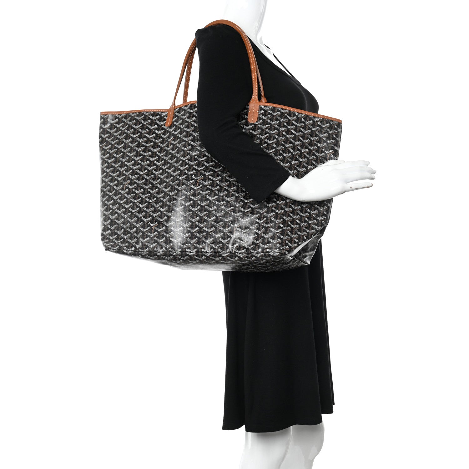 Goyard Goyardine Saint Louis GM Black Gold 2 of 12