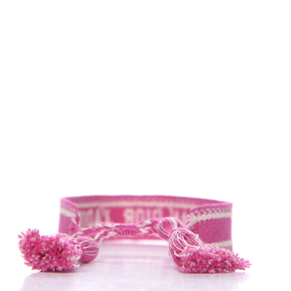 Christian Dior CHRISTIAN DIOR Woven Cotton J'Adior Friendship Bracelet Pink 3 of 3