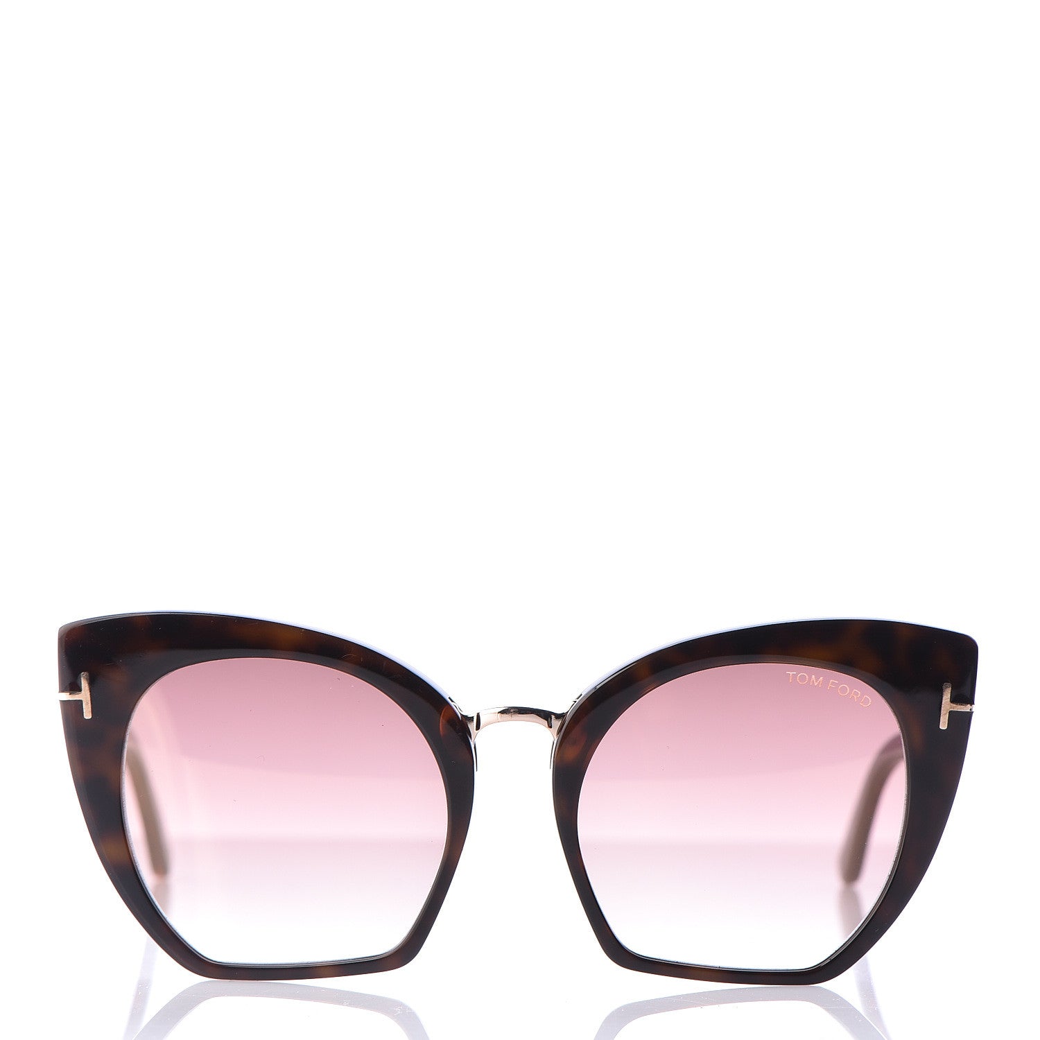 Tom Ford Samantha Cat Eye Sunglasses TF553 Havana 2 of 7