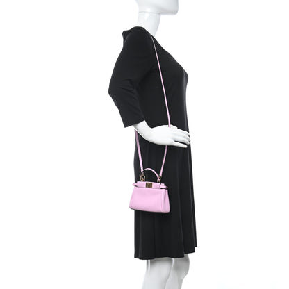 Fendi Shiny Nappa Micro Peekaboo Iconic Satchel Lavanda 2 of 10