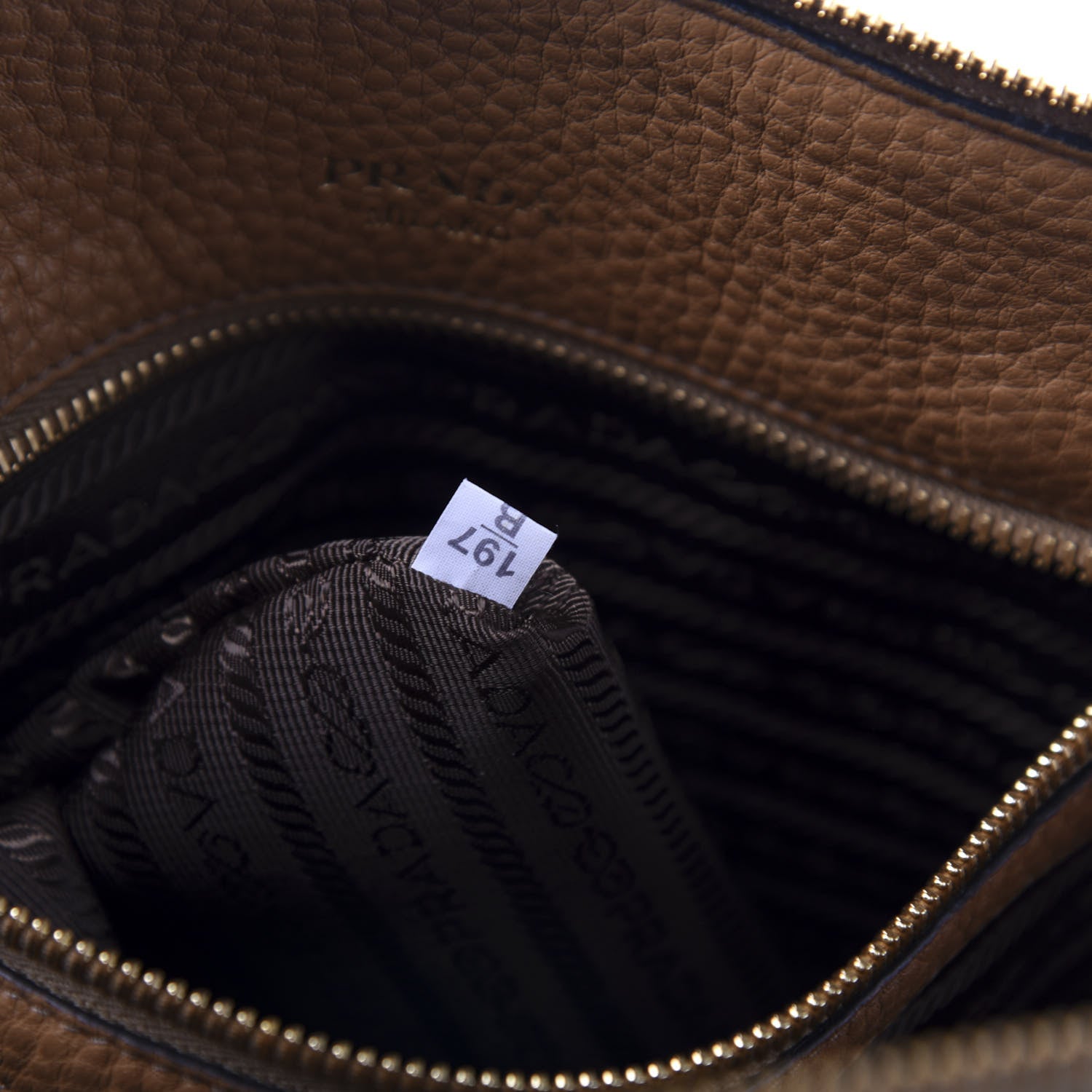 Prada Vitello Daino Dome Satchel Naturale 9 of 12