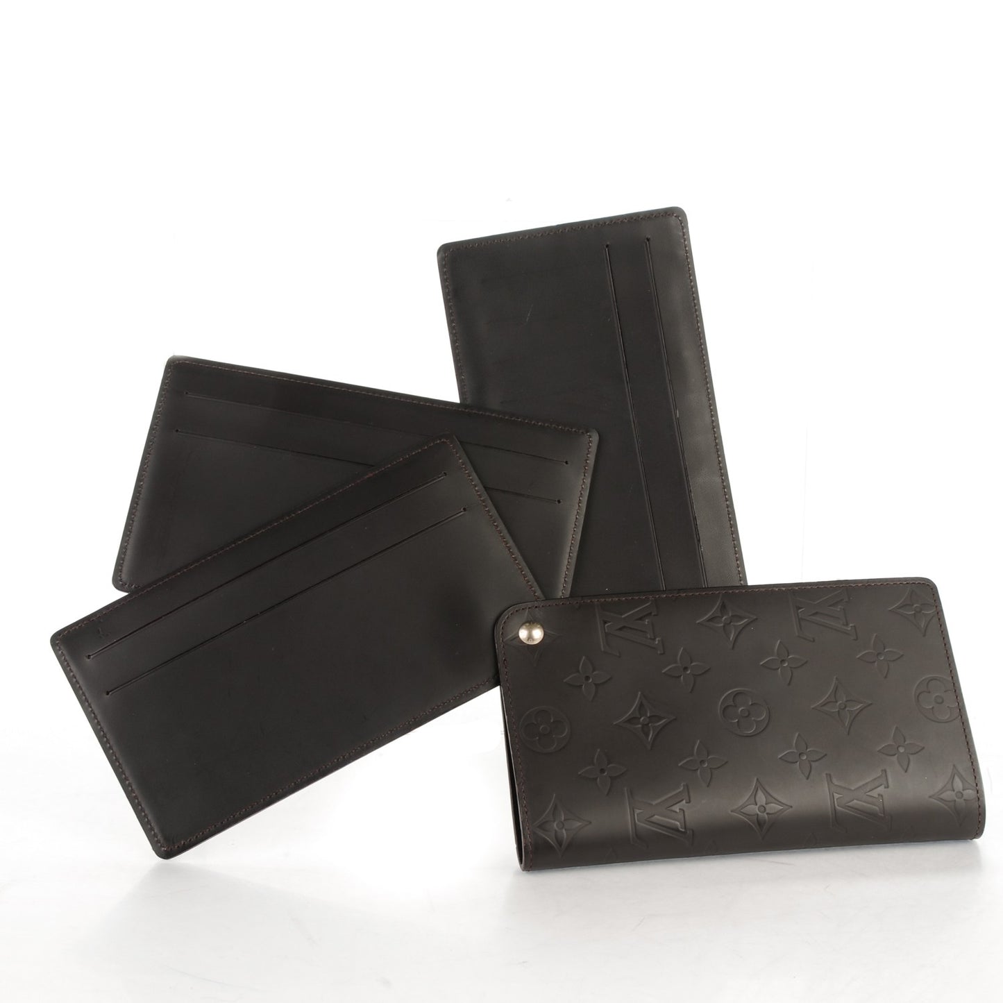 Monogram Glace Whist Wallet Cafe Brown