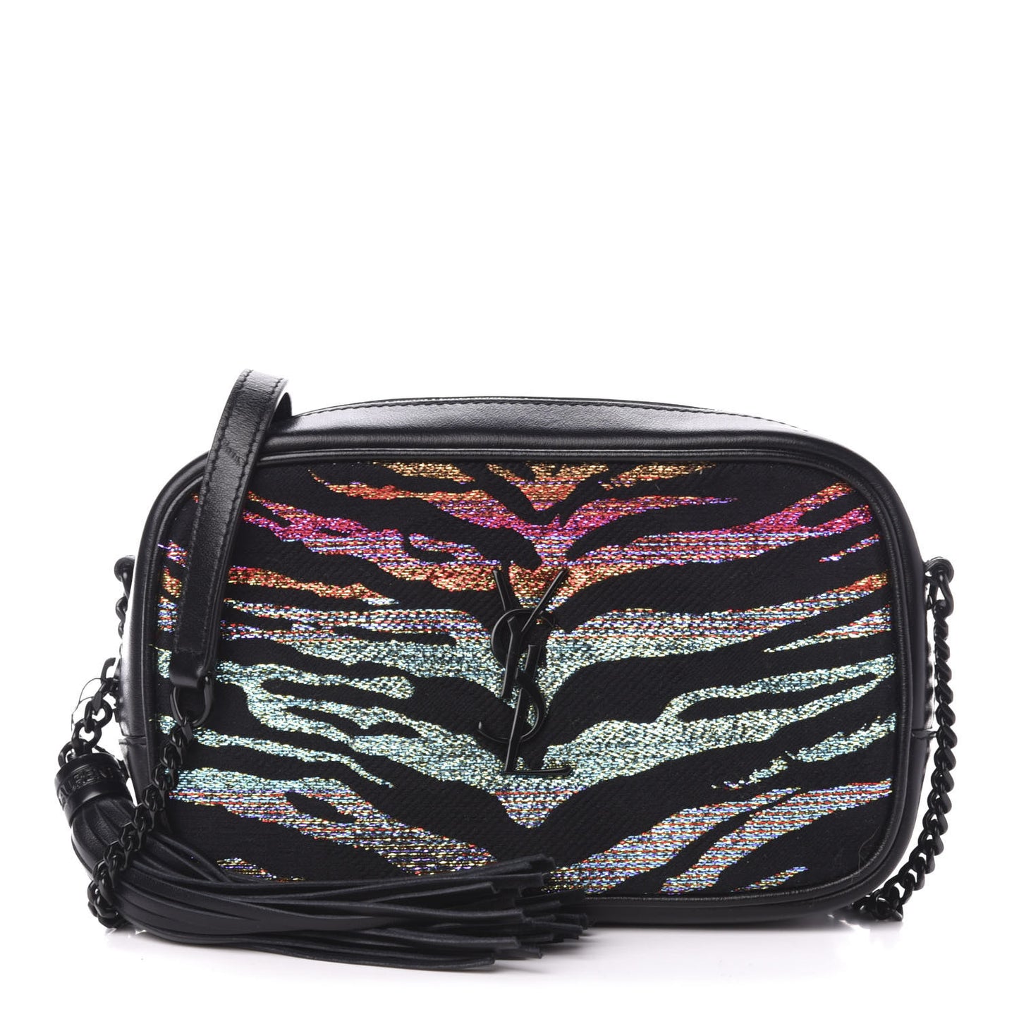 Canvas Calfskin Metallic Tiger Print Monogram Lou Camera Bag Multicolor