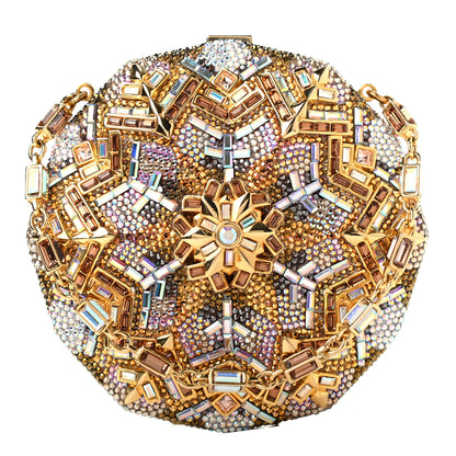 Judith Leiber Crystal Snow Flake Minaudiere Chain Clutch Multicolor 6 of 8
