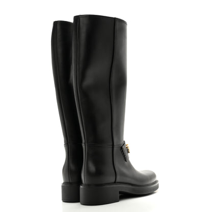 Gucci Calfskin Over The Knee Boots 38.5 Black 4 of 10