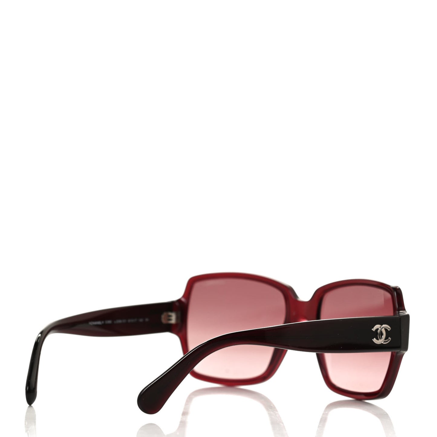 Acetate Square CC Sunglasses 5385 Burgundy