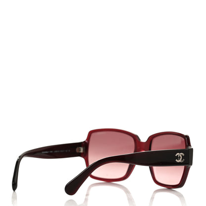 Chanel Acetate Square CC Sunglasses 5385 Burgundy 4 of 8