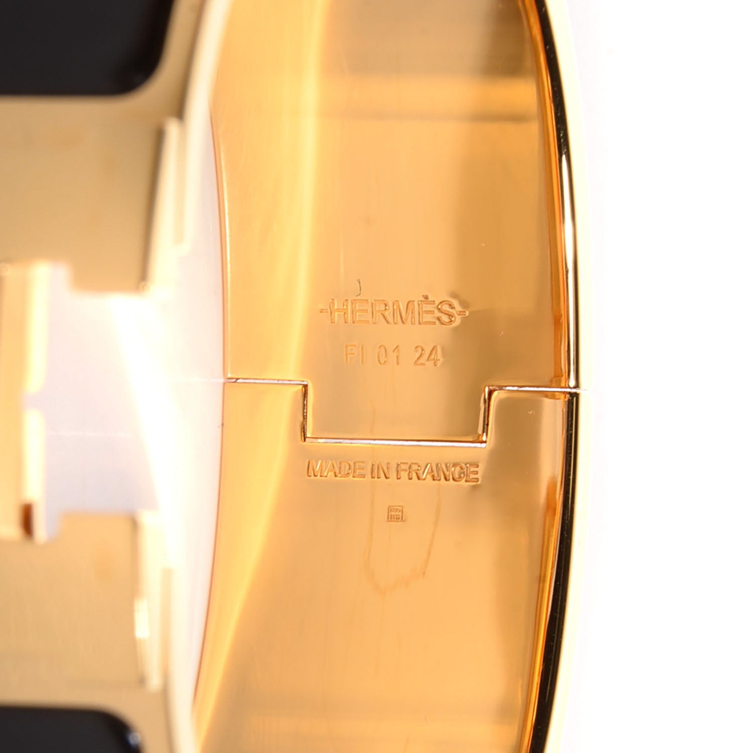 Hermes Enamel Wide Clic Clac H Bracelet GM Black 3 of 6