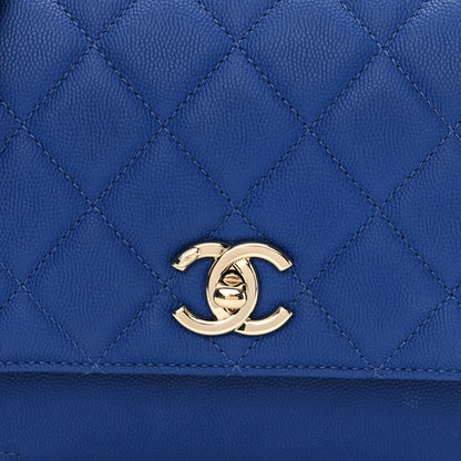 Chanel Caviar Quilted Medium Business Affinity Flap Dark Blue 8 of 10
