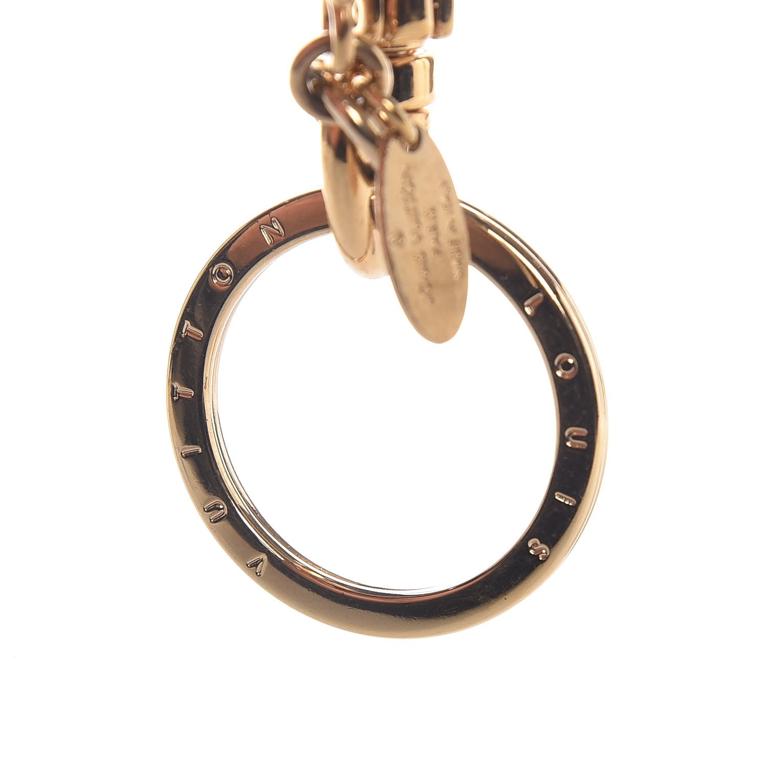 Louis Vuitton LV Facettes Bag Charm Key Holder Gold 5 of 5
