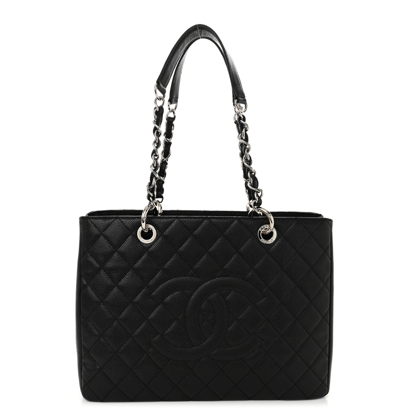 Caviar Quilted Grand Shopping Tote GST Black