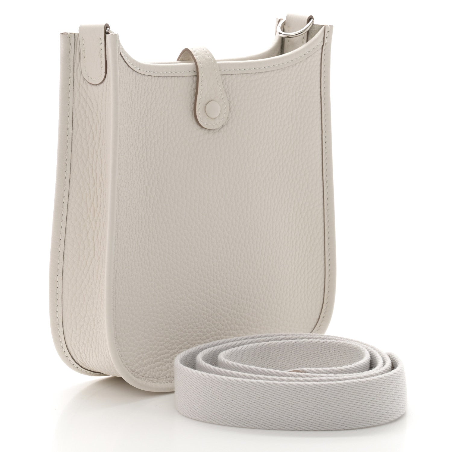 Hermes Taurillon Clemence Amazone Evelyne TPM Gris Pale 3 of 11