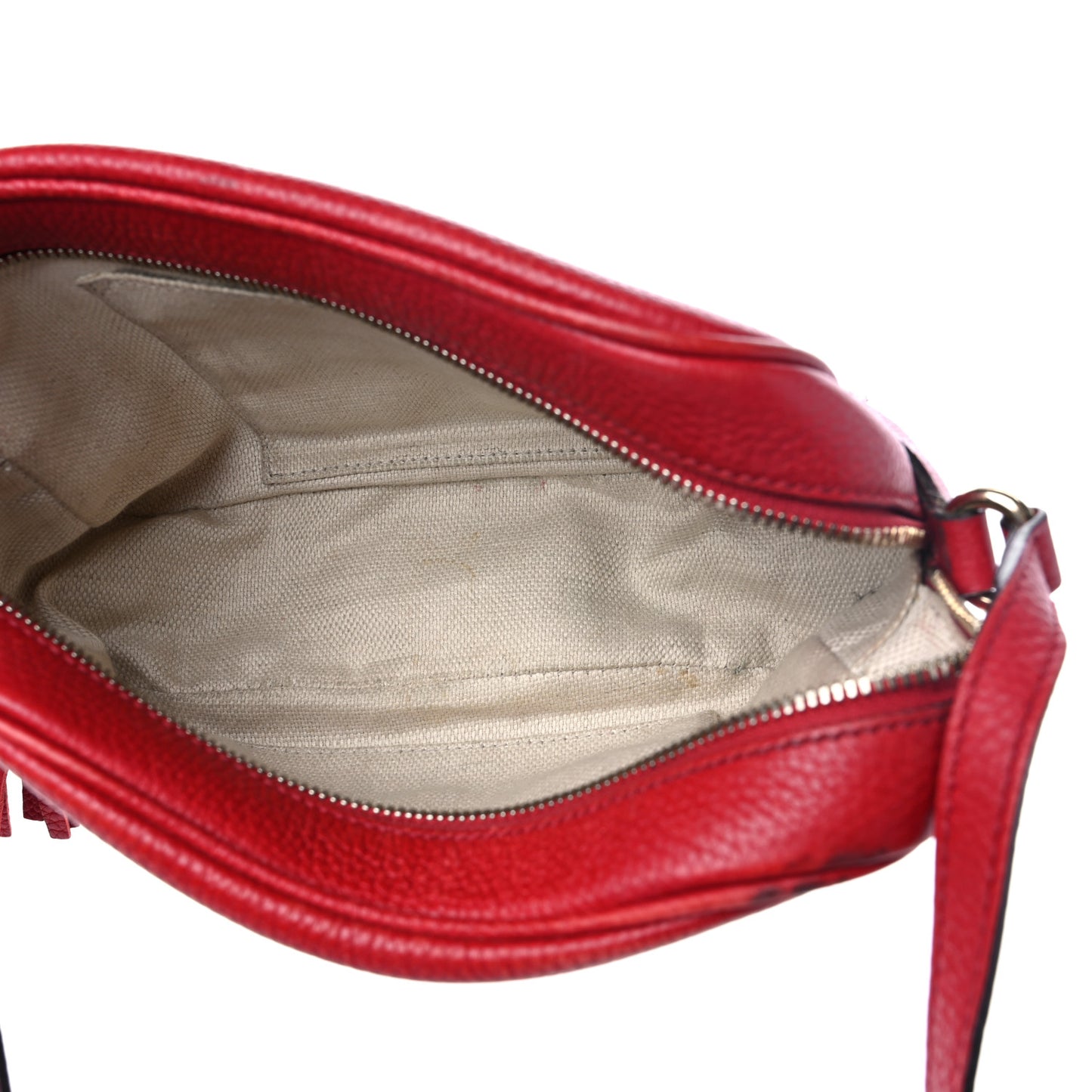 Pebbled Calfskin Small Soho Disco Bag Tabasco Red