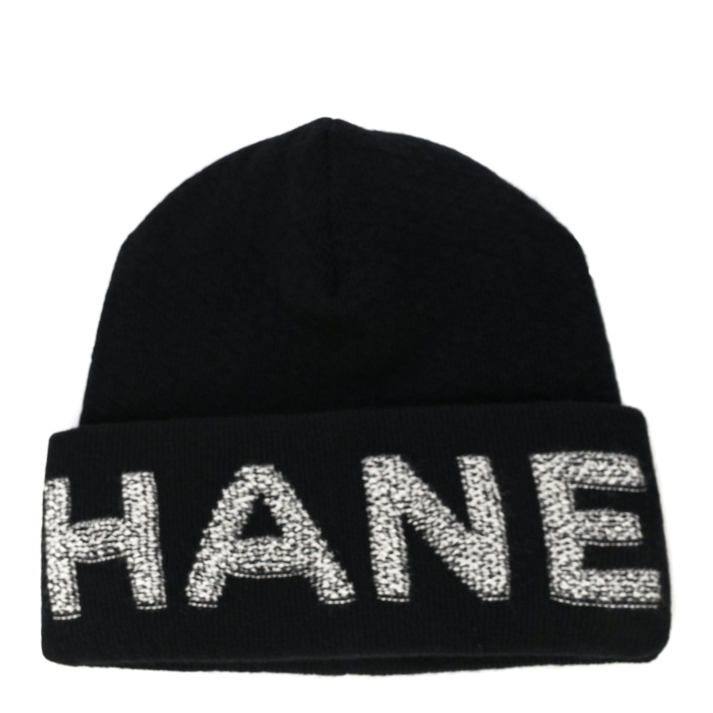 Cashmere Logo Beanie Hat Black Light Grey