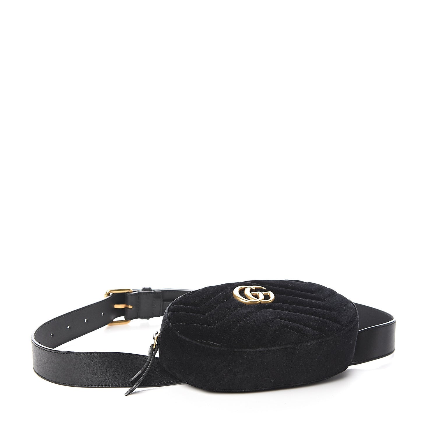 Velvet Matelasse GG Marmont Belt Bag 85 34 Black
