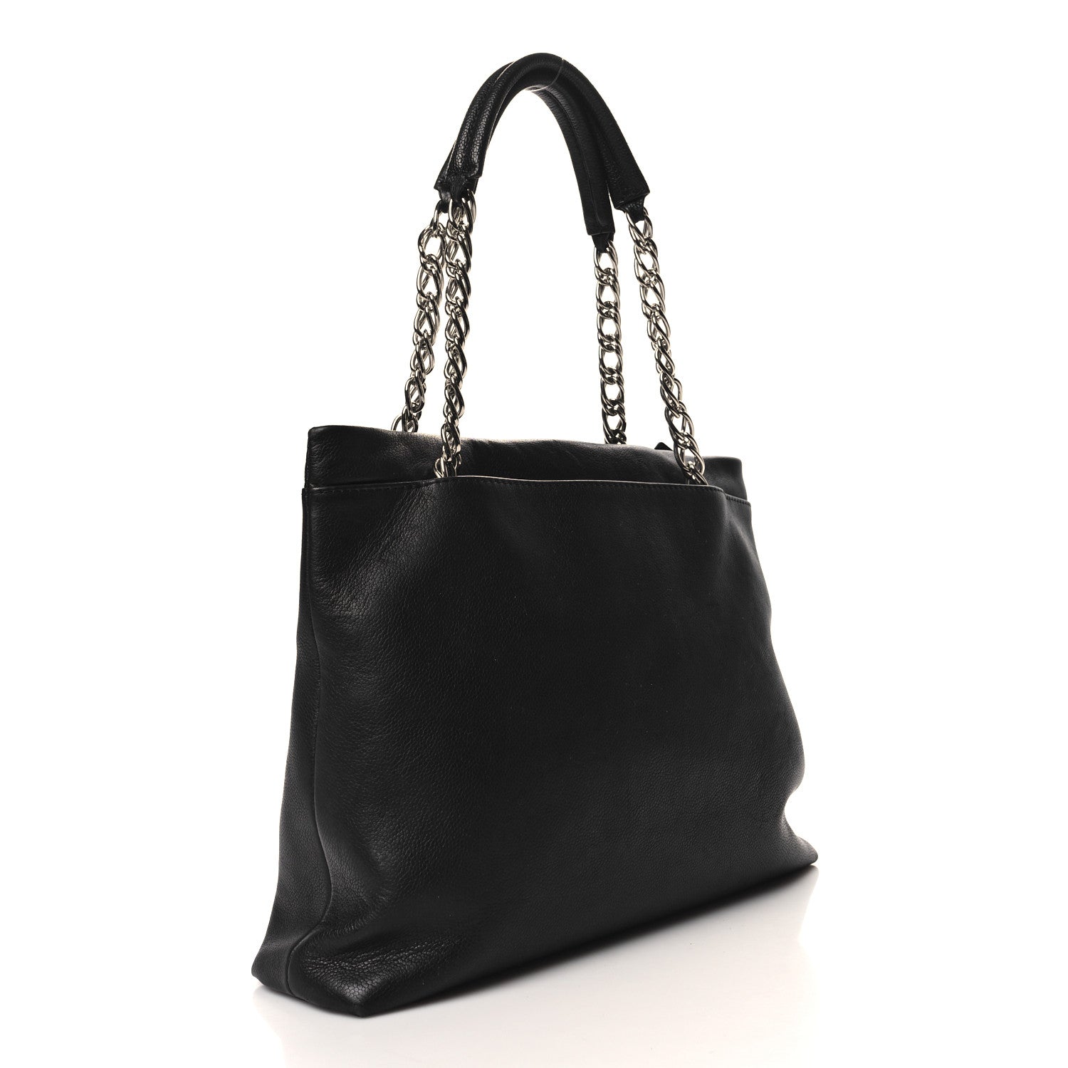 Chanel Caviar Large CC Tuck Tote Black 3 of 11