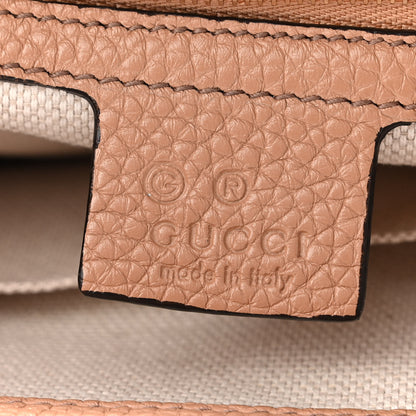 Gucci Pebbled Calfskin Medium Soho Flap Crossbody Camelia 6 of 10