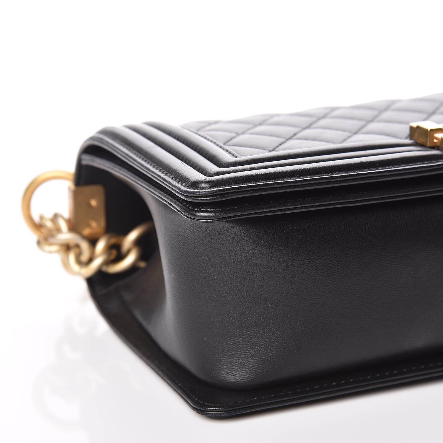 Chanel Lambskin Quilted Medium Boy Flap Black 8 of 13
