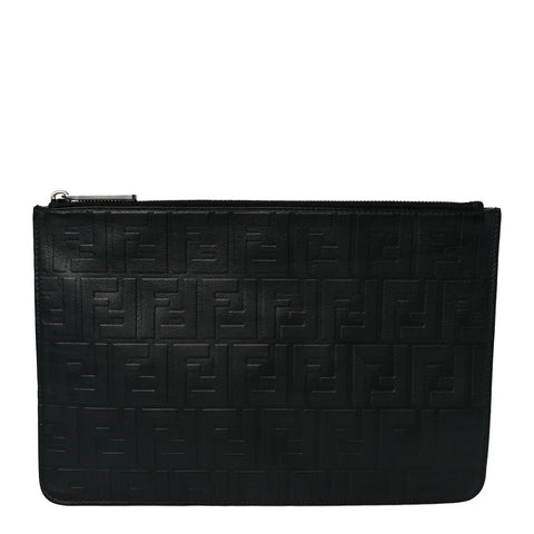 Vitello Grace FF 1974 Embossed Pouch Black