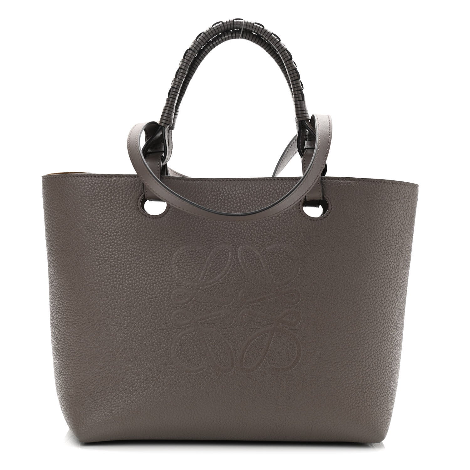 Loewe Grained Calfskin Anagram Tote Sand Mink 1 of 8