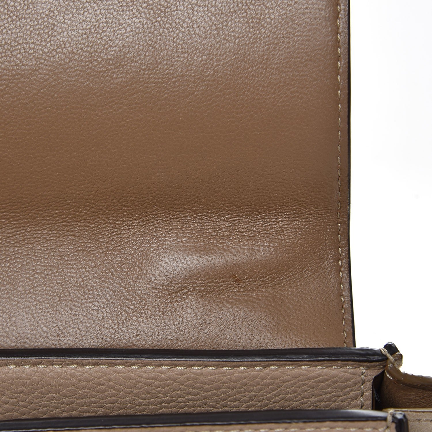 Celine Drummed Calfskin Suede Medium Trapeze Dune 10 of 15