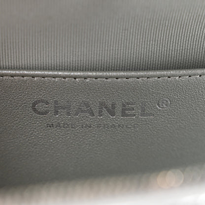 Chanel Metallic Lambskin Quilted Large CC In Love Heart Bag Silver 6 of 13
