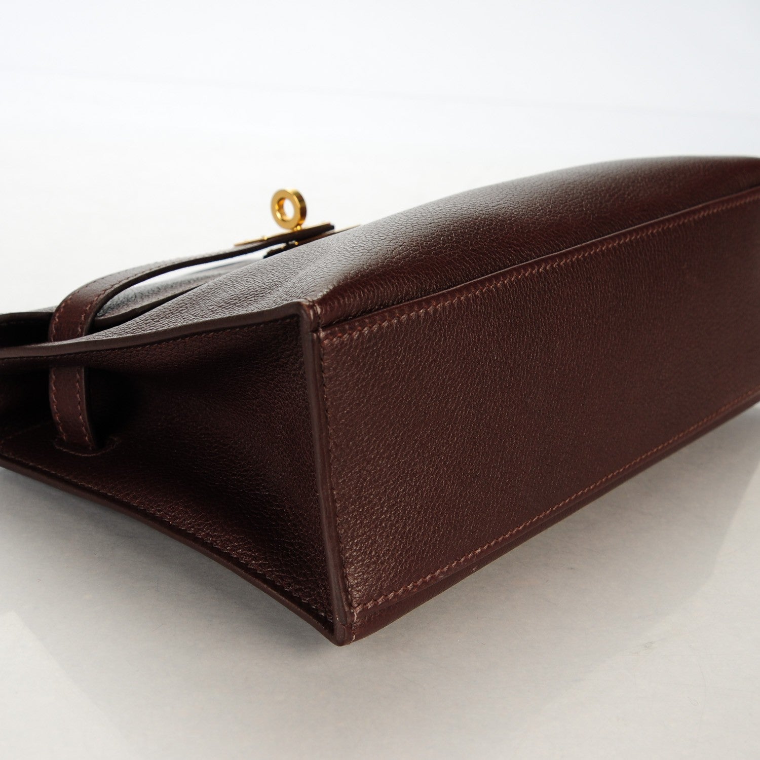 Hermes Evergrain Kelly Pochette Clutch Havane 16 of 19