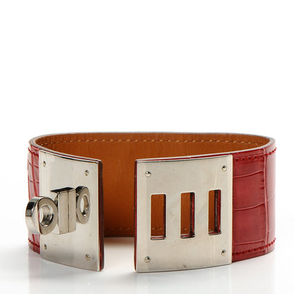 Hermes Shiny Alligator Kelly Dog Cuff Braise 4 of 5