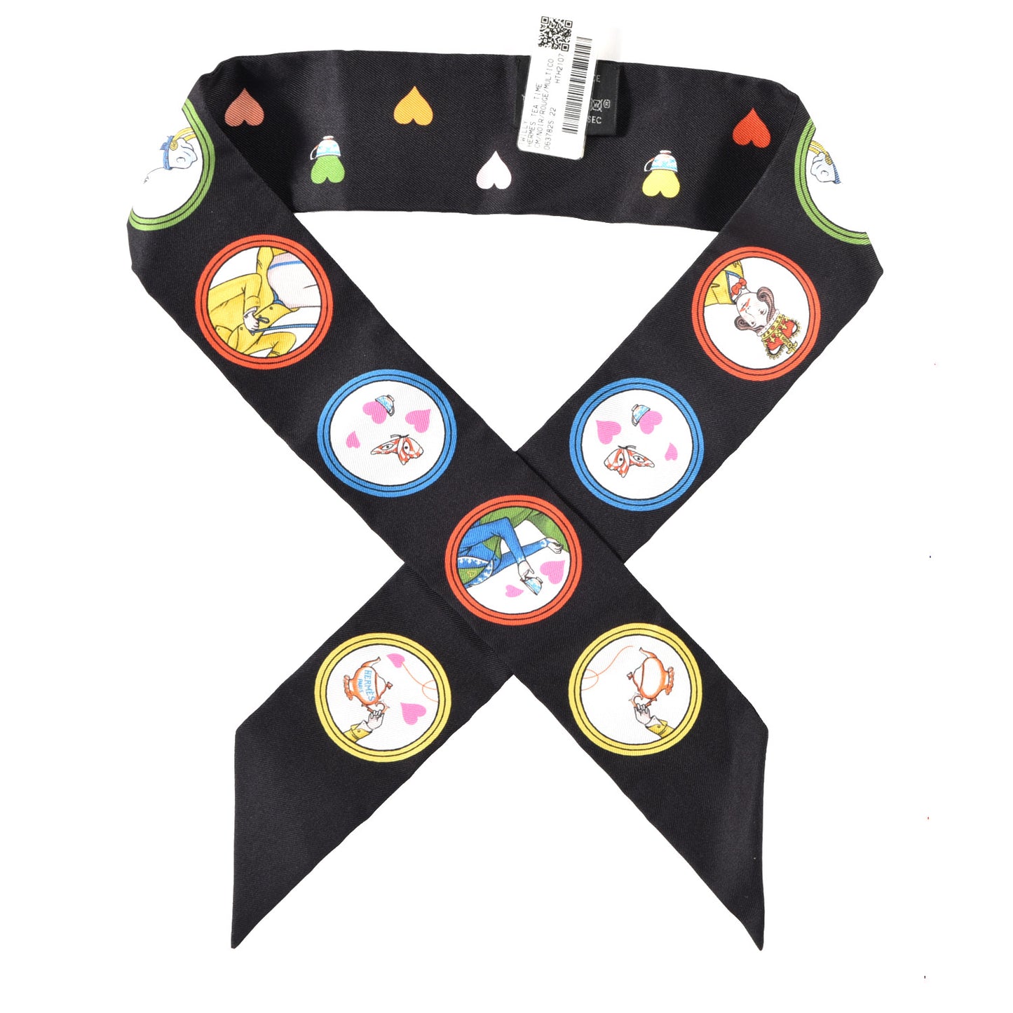 Silk Tea Time Twilly Black Rouge Multicolor