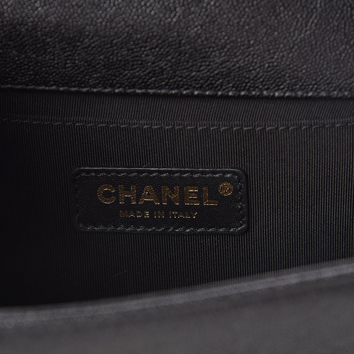Chanel Caviar Chevron Quilted Medium Boy Flap Black 9 of 10