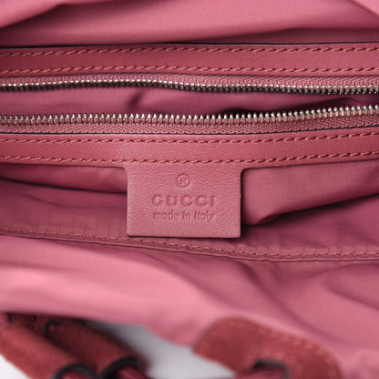 Gucci GG Supreme Monogram Blooms Medium Single Buckle Backpack Beige Multicolor Dry Rose 5 of 11