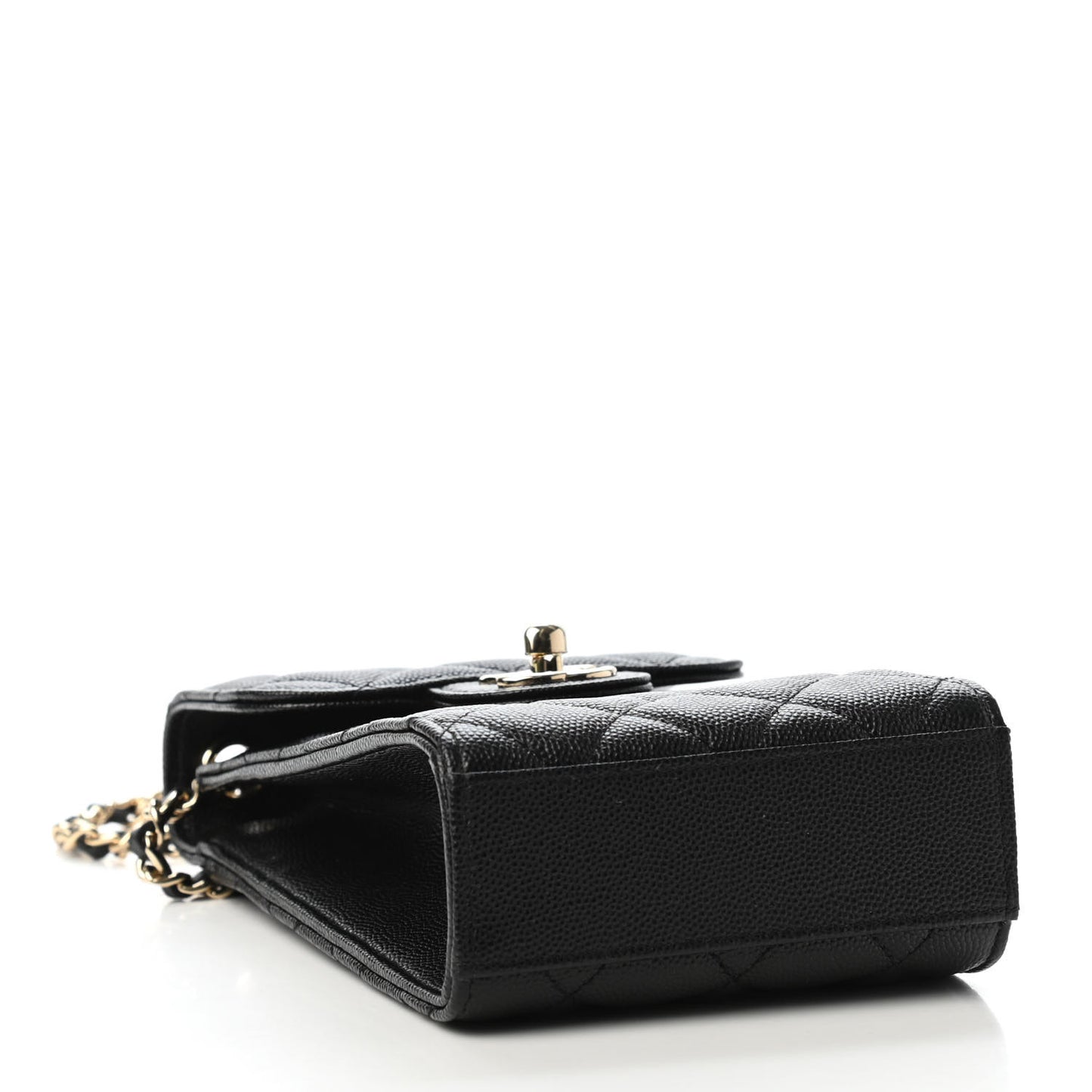 Caviar Quilted Classic Phone Holder Black