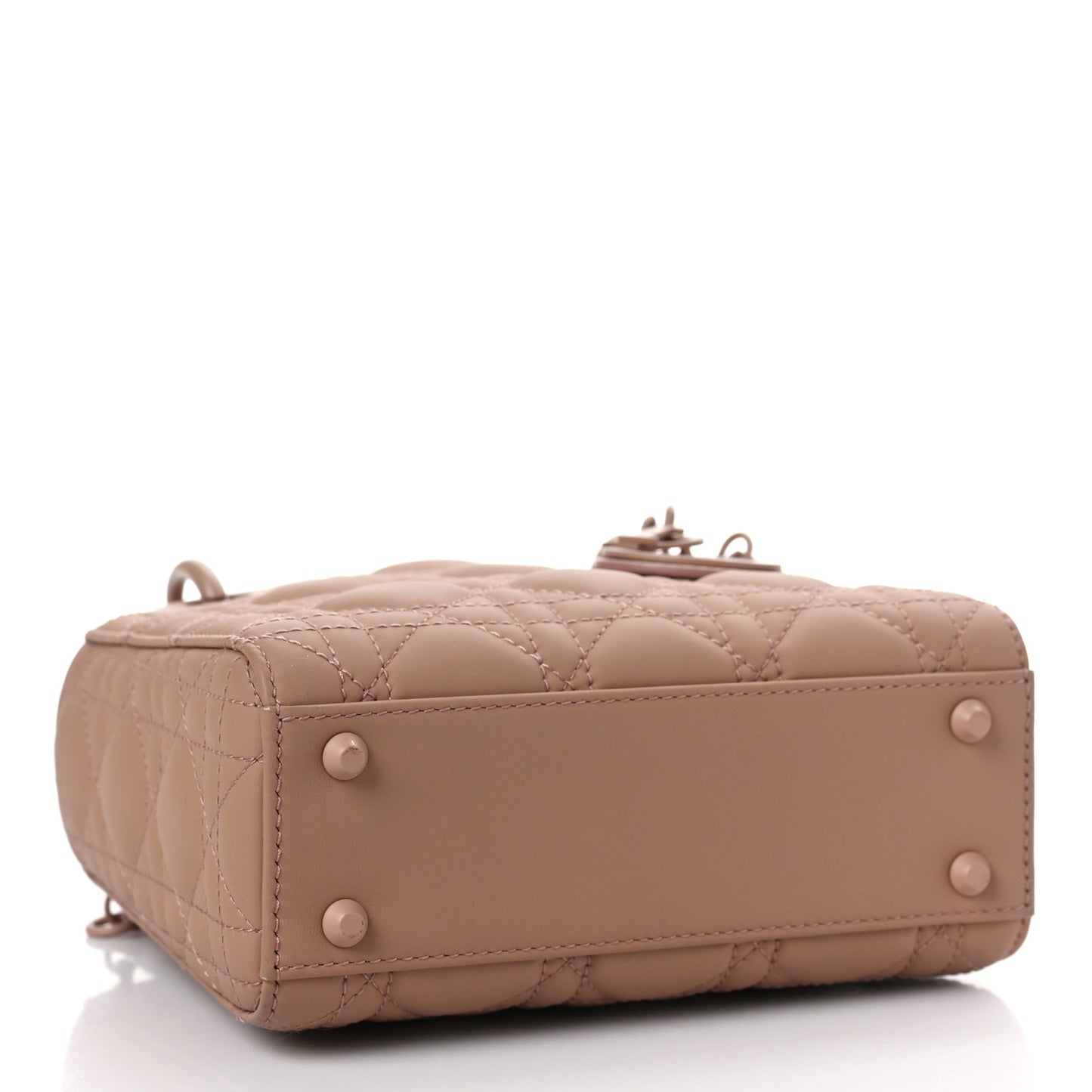 Ultra Matte Calfskin Cannage Mini Lady Dior Light Beige