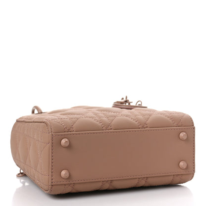Christian Dior Ultra Matte Calfskin Cannage Mini Lady Dior Light Beige 4 of 8