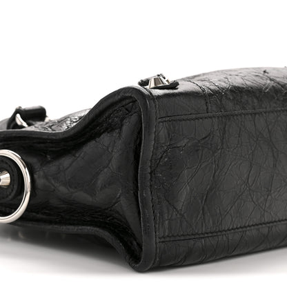 Balenciaga Agneau Classic Silver Hardware Mini City Black 10 of 14
