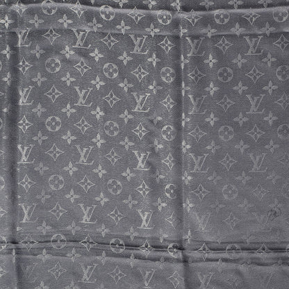 Louis Vuitton Monogram Silk Wool Shine Shawl Anthracite 5 of 5