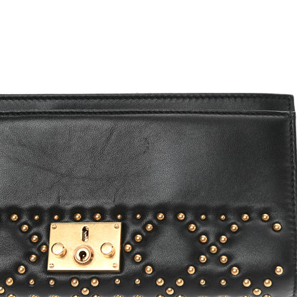 Christian Dior Lambskin Cannage Studded Dioraddict Wallet on Chain Black 10 of 10