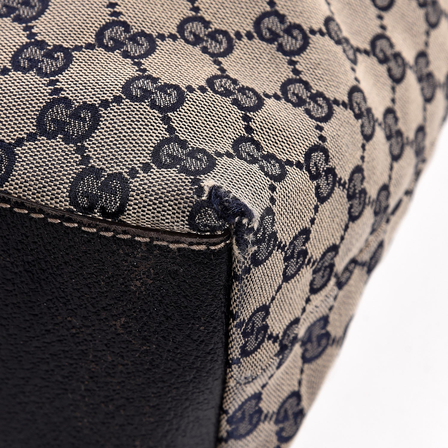 Gucci GG Monogram Large Web Handle Vertical Tote Dark Navy 9 of 11