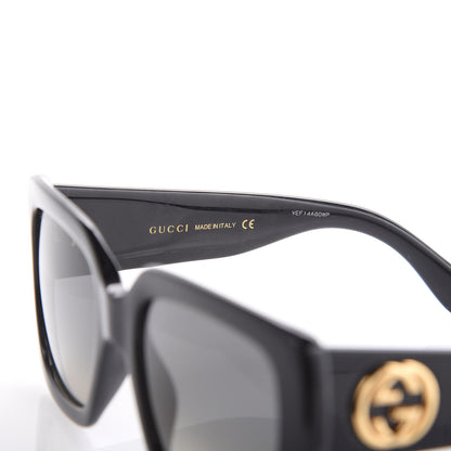 Gucci Acetate Square Frame Sunglasses GG0141S Black 5 of 6