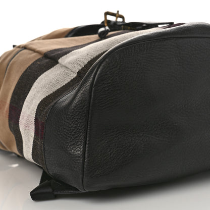 Burberry Canvas Mega Check Drifton Backpack Black 7 of 8