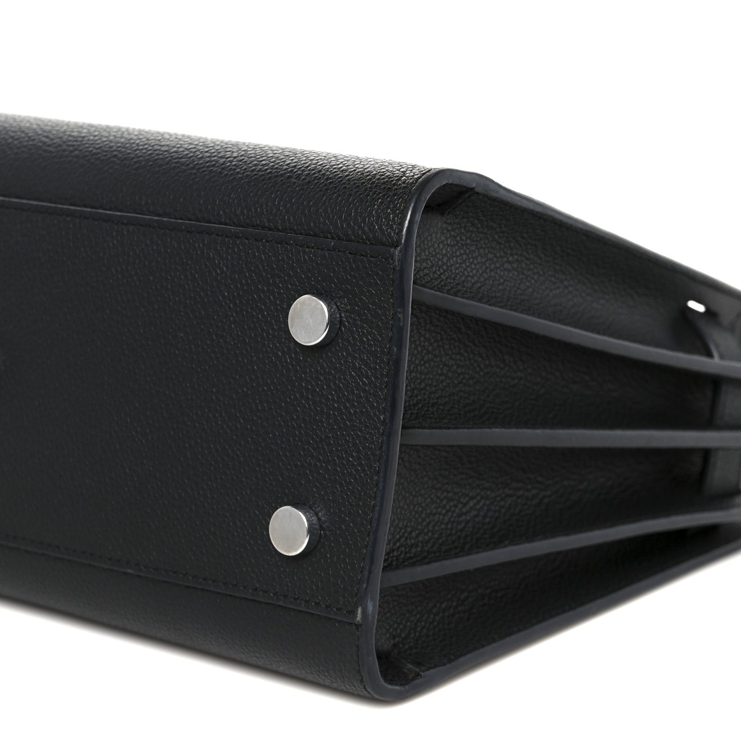 Grained Calfskin Baby Sac De Jour Black
