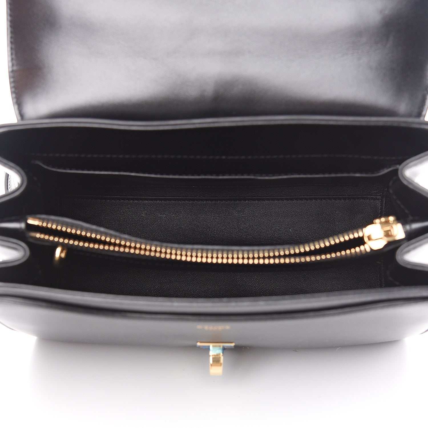 Celine Satinated Calfskin Small 16 Top Handle Bag Black 4 of 9