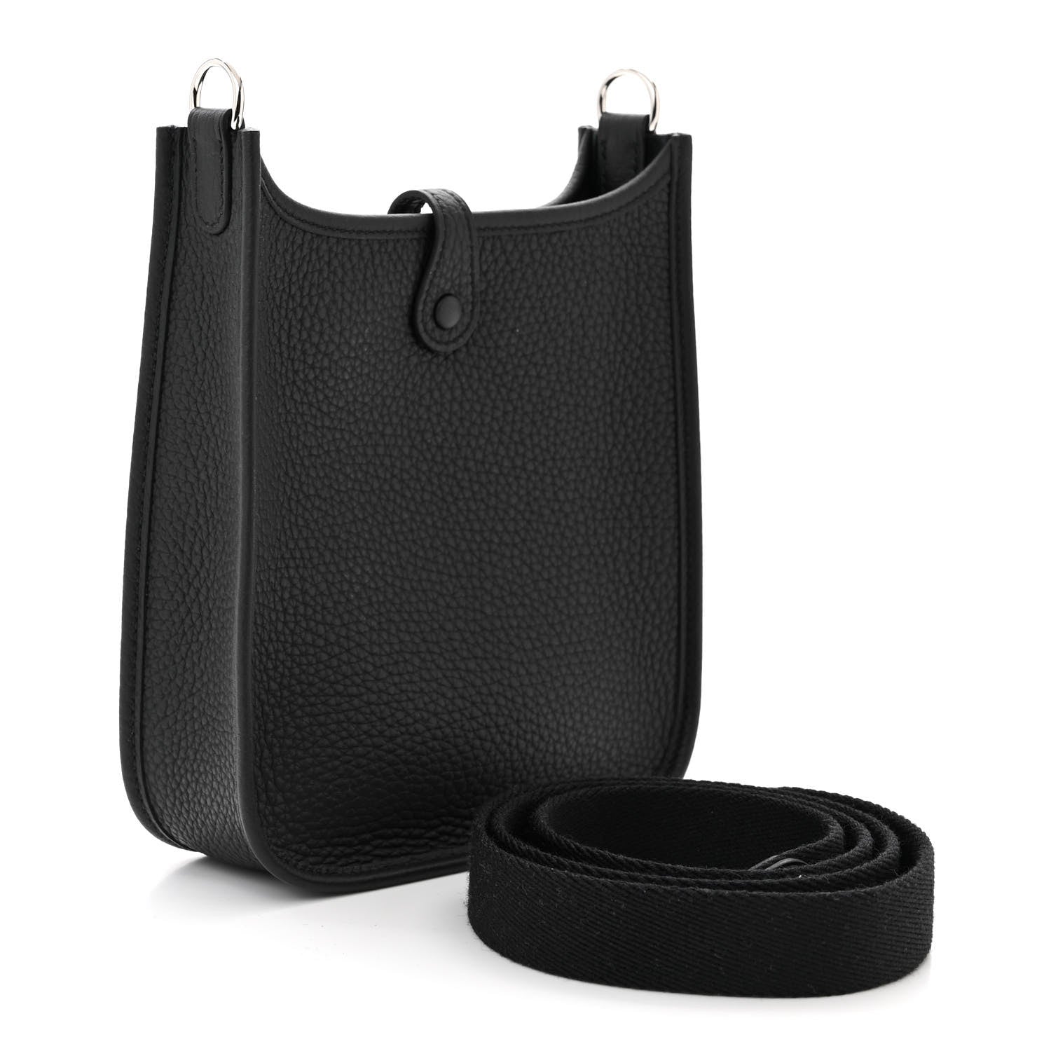 Hermes Taurillon Clemence Evelyne TPM Black 3 of 11