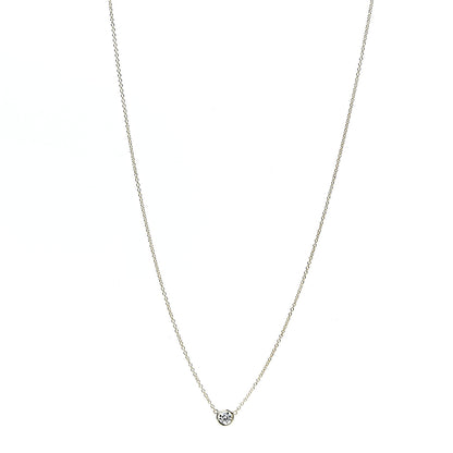 Tiffany 18K Yellow Gold Diamond .25ct Elsa Peretti Diamonds by the Yard Pendant Necklace 1 of 4