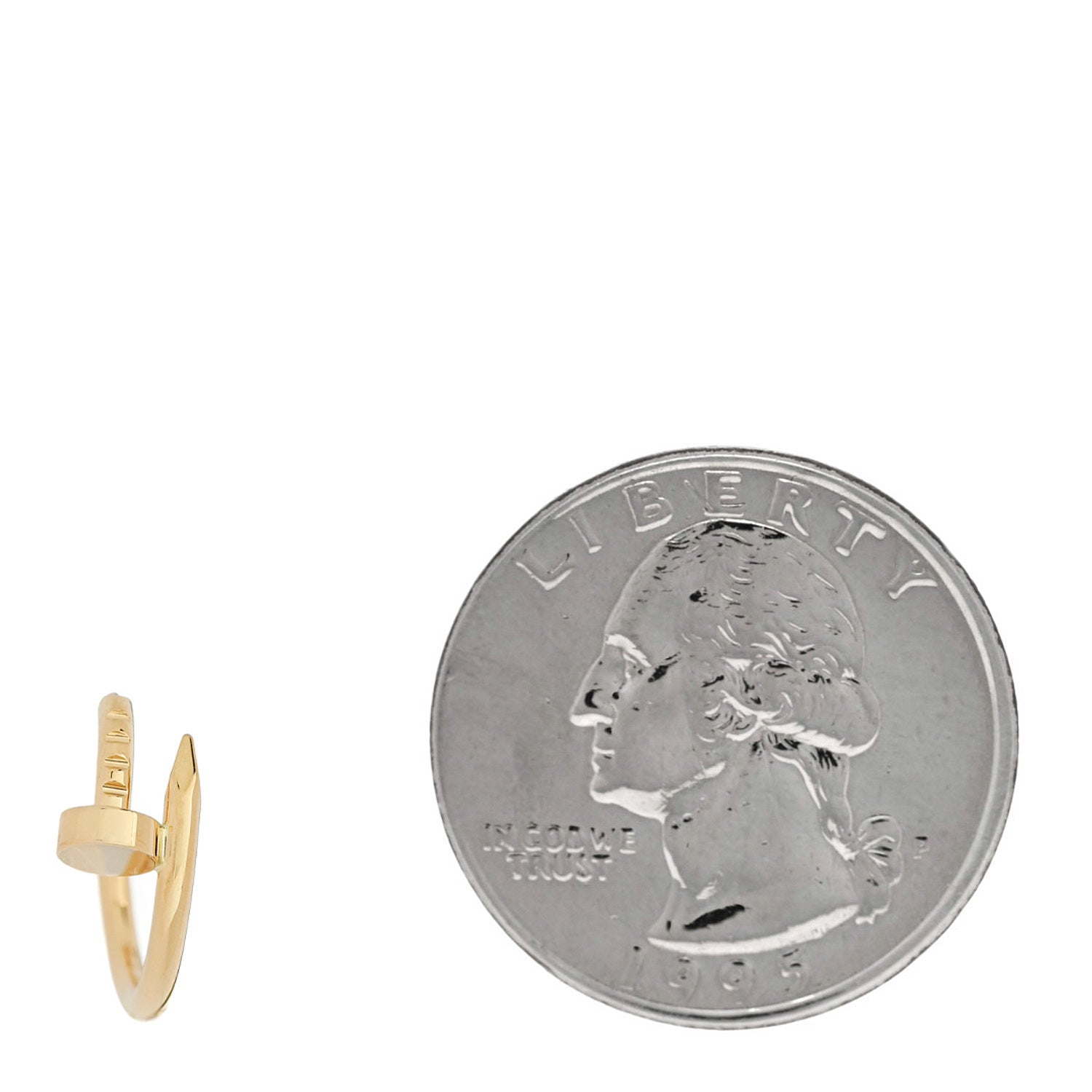 Cartier 18K Yellow Gold Juste Un Clou Single Hoop Earring 2 of 6