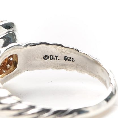 David Yurman Sterling Silver Diamond Citrine 10mm Noblesse Ring 53 6.5 4 of 4