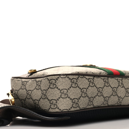 Gucci Soft GG Supreme Monogram Medium Ophidia Belt Bag Dark Brown 9 of 10