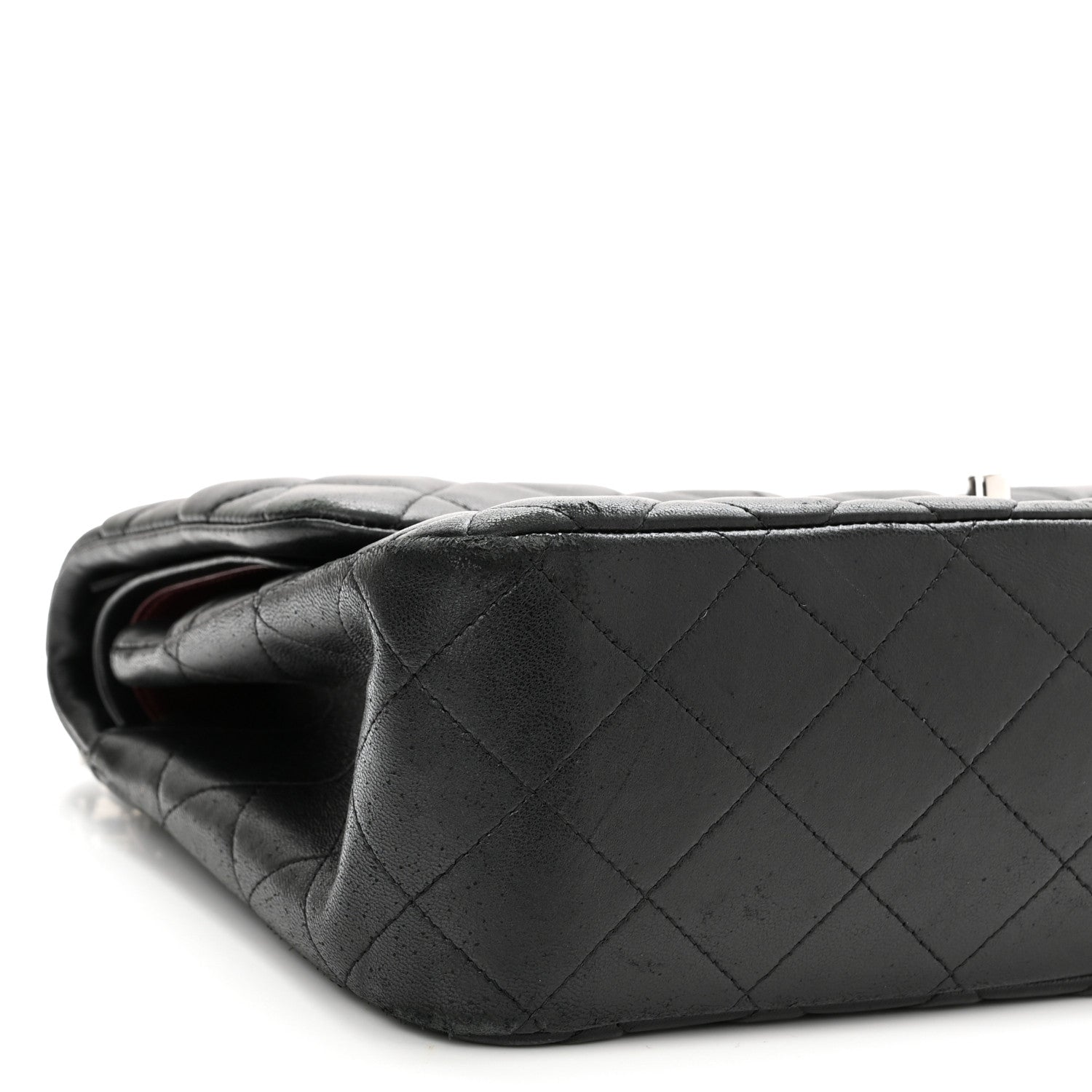 Chanel Lambskin Quilted Jumbo Double Flap Black 9 of 14