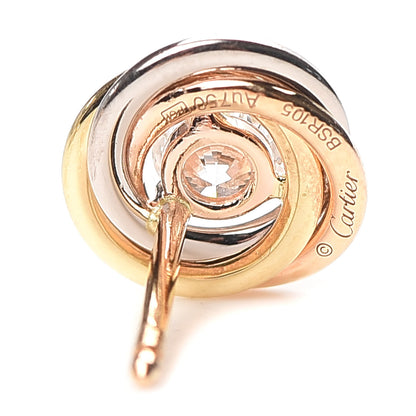 Cartier 18K Pink Yellow White Gold Diamond .36ctw Trinity De Cartier Stud Earrings 4 of 6