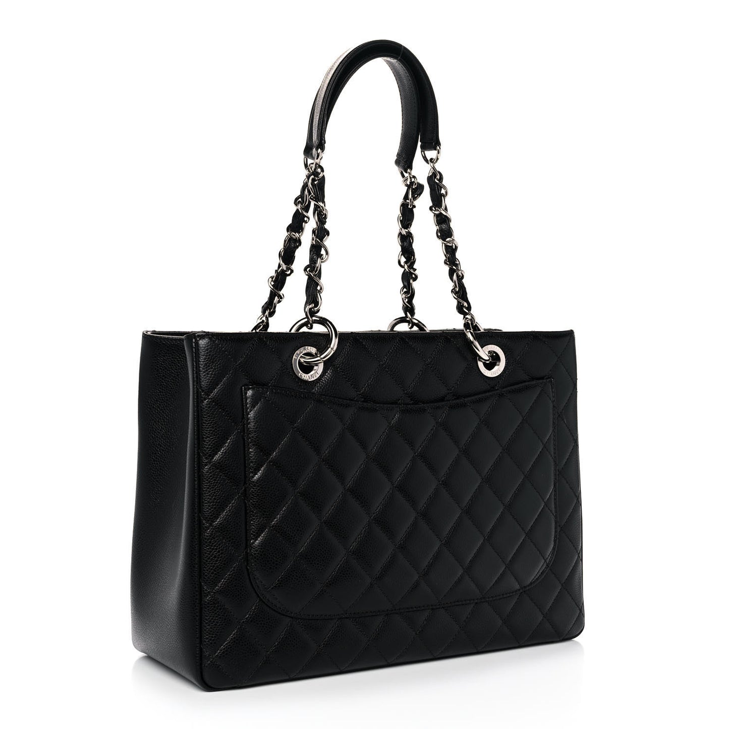 Caviar Quilted Grand Shopping Tote GST Black